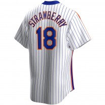 Men's New York Mets 18 Darryl Strawberry White Home Cooperstown Collection Player Jersey