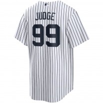 Men's New York Yankees 99 Aaron Judge White Home Player Name Jersey