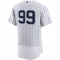 Men's New York Yankees 99 Aaron Judge Home White Authentic Player Jersey