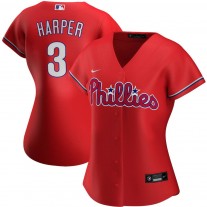 Women's Philadelphia Phillies Bryce 3 Harper Red Alternate Replica Player Jersey