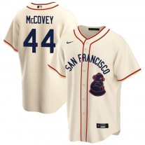Men's San Francisco Giants Willie McCovey Sea Lions Throwback 1946 Home Cream Jersey