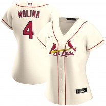 Women's St. Louis Cardinals Yadier Molina Cream Alternate Replica Player Jersey