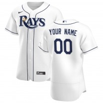 Men's Tampa Bay Rays White Home Authentic Custom Jersey