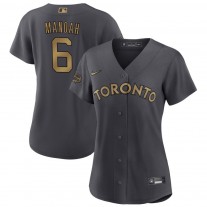 Women's Toronto Blue Jays Alek Manoah Charcoal 2022 MLB All-Star Game Jersey