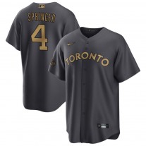 Men's Toronto Blue Jays George Springer Charcoal 2022 MLB All-Star Game Jersey