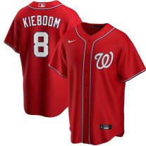 Men's Washington Nationals 8 Carter Kieboom Red Alternate Replica Player Name Jersey