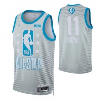 Men's 2022 NBA All Star 11 Trae Young Grey Jersey