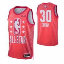 Men's 2022 NBA All Star Stephen Curry Red Game Jersey