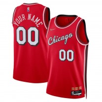 Men's Chicago Bulls Red 2021-22 Swingman Custom Jersey - City Edition