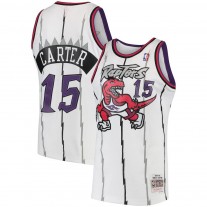 Men's Toronto Raptors Vince Carter Mitchell & Ness White 1997-98 Hardwood Classics Swingman Jersey