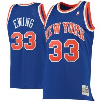 Men's New York Knicks Patrick Ewing Mitchell & Ness Blue 1991-92 Hardwood Classics Swingman Jersey