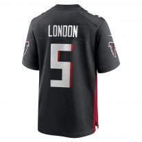 Men's Atlanta Falcons Drake London Black 2022 NFL Draft First Round Pick Game Jersey