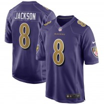 Men's Baltimore Ravens Lamar Jackson Purple Alternate Game Jersey