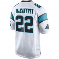 Men's Carolina Panthers 22 Christian McCaffrey White Game Jersey