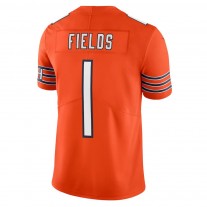 Men's Chicago Bears Justin Fields Orange Alternate Vapor Limited Jersey