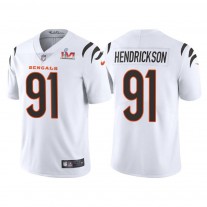 Men's Cincinnati Bengals 91 Trey Hendrickson White Vapor Limited Stitched Jersey