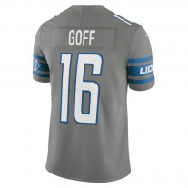 Men's Detroit Lions Jared Goff Steel Alternate Vapor Limited Jersey