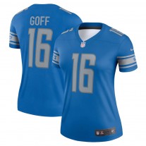 Women's Detroit Lions 16 Jared Goff Blue Legend Jersey