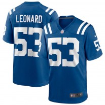 Men's Indianapolis Colts 53 Darius Leonard Game Player Jersey