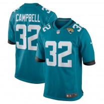 Men's Jacksonville Jaguars 32 Tyson Campbell Teal Game Jersey