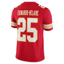 Men's Kansas City Chiefs Clyde Edwards-Helaire Red Vapor Limited Jerse 01