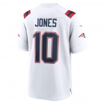 Men's New England Patriots Mac Jones White Player Game Jersey