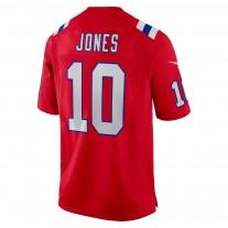 Men's New England Patriots Mac Jones Red Alternate Game Jersey