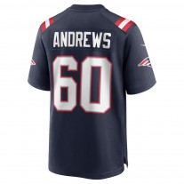 Men's New England Patriots David Andrews Navy Game Jersey