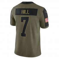 Men's New Orleans Saints Taysom Hill Olive 2021 Salute To Service Limited Player Jersey