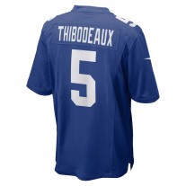 Men's New York Giants Kayvon Thibodeaux Royal 2022 NFL Draft First Round Pick Game Jersey