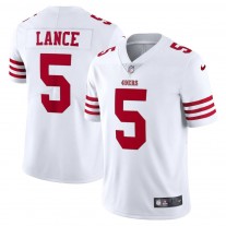 Men's San Francisco 49ers Trey Lance White Vapor Limited Jersey