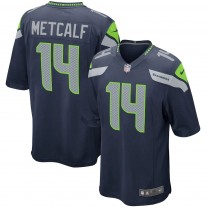 Men's Seattle Seahawks 14 DK Metcalf College Navy Game Player Jersey