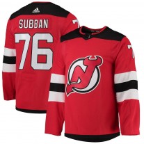 Men's New Jersey Devils 76 P.K. Subban Red Home Primegreen Pro Player Jersey