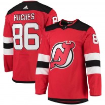 Men's New Jersey Devils 86 Jack Hughes adidas Red Home Primegreen Authentic Pro Player Jersey