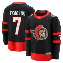 Men's Ottawa Senators 7 Brady Tkachuk Black Home Breakaway Jersey