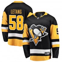 Men's Pittsburgh Penguins 58 Kris Letang Black Breakaway Player Jersey