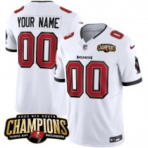 Tampa Bay Buccaneers 2023 NFC South Champions Patch Game Custom Men Jersey - White
