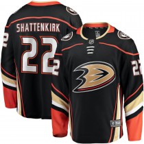 Men's Anaheim Ducks 22 Kevin Shattenkirk Fanatics Branded Black Home Breakaway Jersey