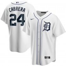 Men's Detroit Tigers 24 Miguel Cabrera Replica Player Name Jersey