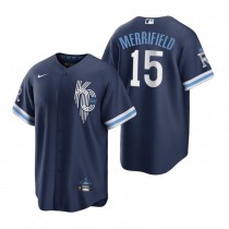 Kansas City Royals Whit Merrifield Navy 2022 City Connect Game Jersey