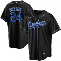 Men's Los Angeles Dodgers 24 Kobe Bryant Black Fashion Jersey