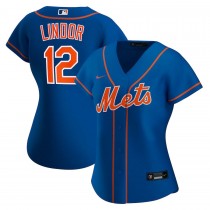 Women's New York Mets12 Francisco Lindor Royal Alternate Replica Player Jersey