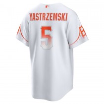 Men's San Francisco Giants 5 Mike Yastrzemski White City Connect Replica Player Jersey