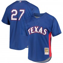 Men's Texas Rangers Vladimir Guerrero Mitchell & Ness Royal Cooperstown Collection Mesh Batting Practice Jersey