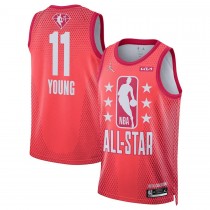 Men's 2022 NBA All Star 11 Trae Young Red Jersey