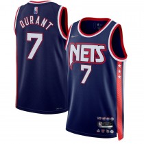 Men's Brooklyn Nets 7 Kevin Durant Navy 2021-22 Swingman Jersey - City Edition