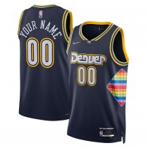 Men's Denver Nuggets Navy 2021-22 Swingman Custom Jersey - City Edition