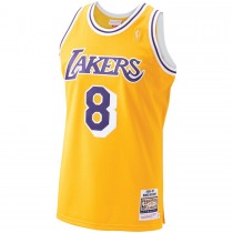 Men's Los Angeles Lakers Kobe Bryant Mitchell & Ness Gold 1996-97 Hardwood Classics Authentic Player Jersey