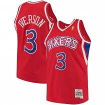 Men's Philadelphia 76ers Allen Iverson Mitchell & Ness Red 1996-97 Hardwood Classics Swingman Jersey