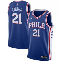 Men's Philadelphia 76ers 21 Joel Embiid Royal Swingman Jersey - Icon Edition